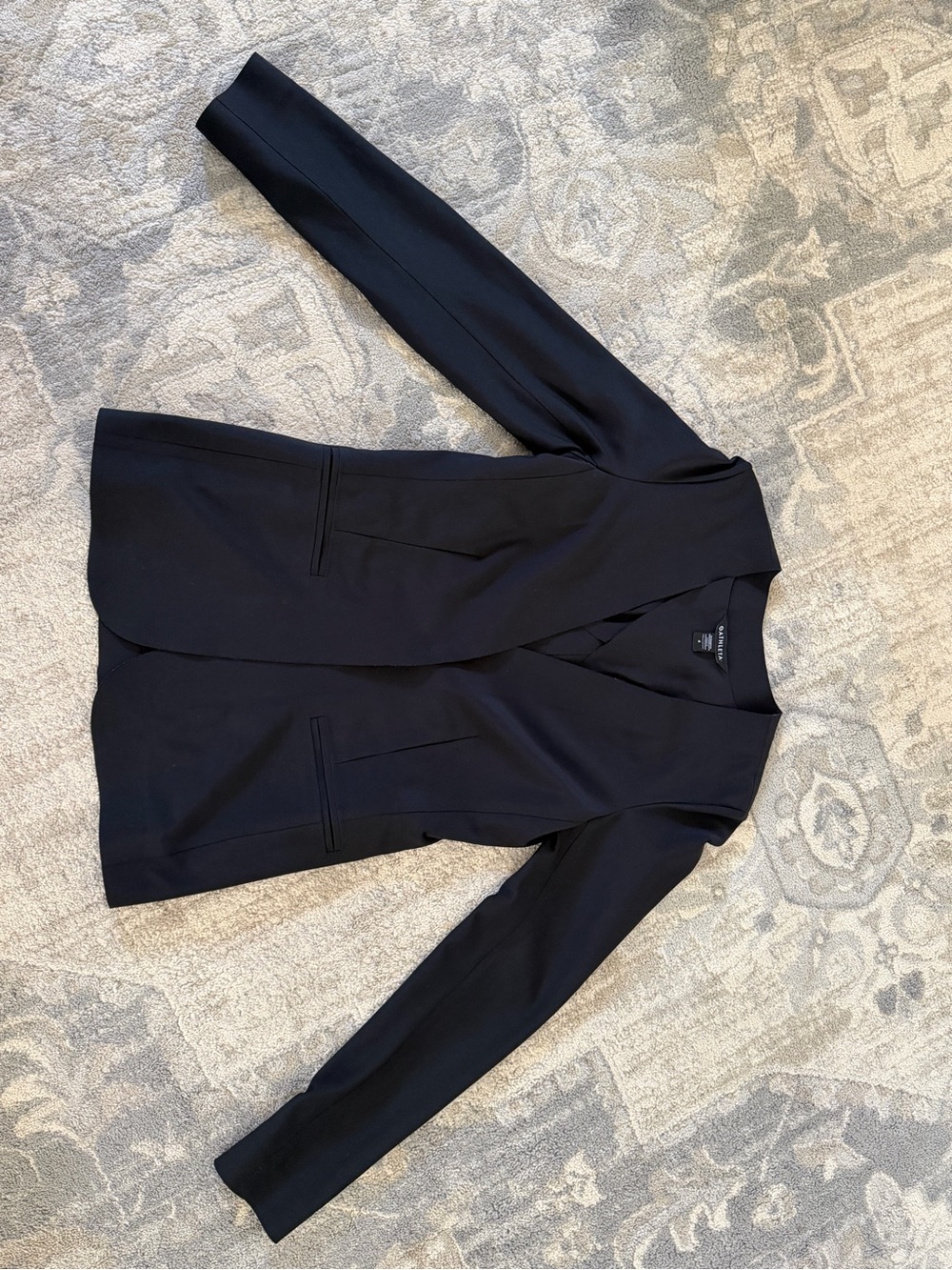 Athleta Avenue Classic Black Open-Front Women's Blazer - Picture 6 of 10